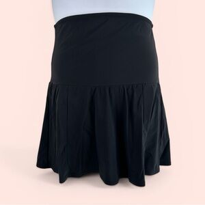 Lands’ End Women’s 16W Black High-Waisted Swim Skirt